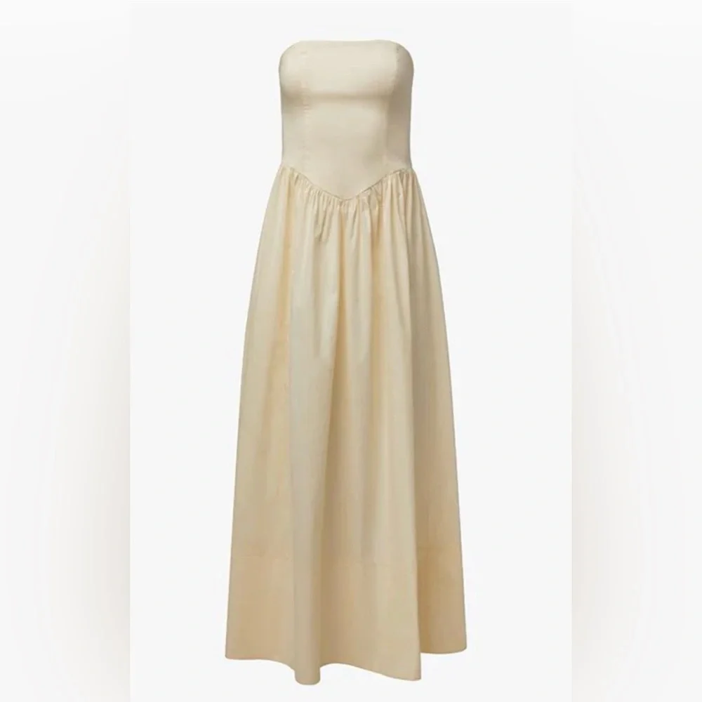 WeWoreWhat Strapless White Midi Dress - Picture 3 of 11